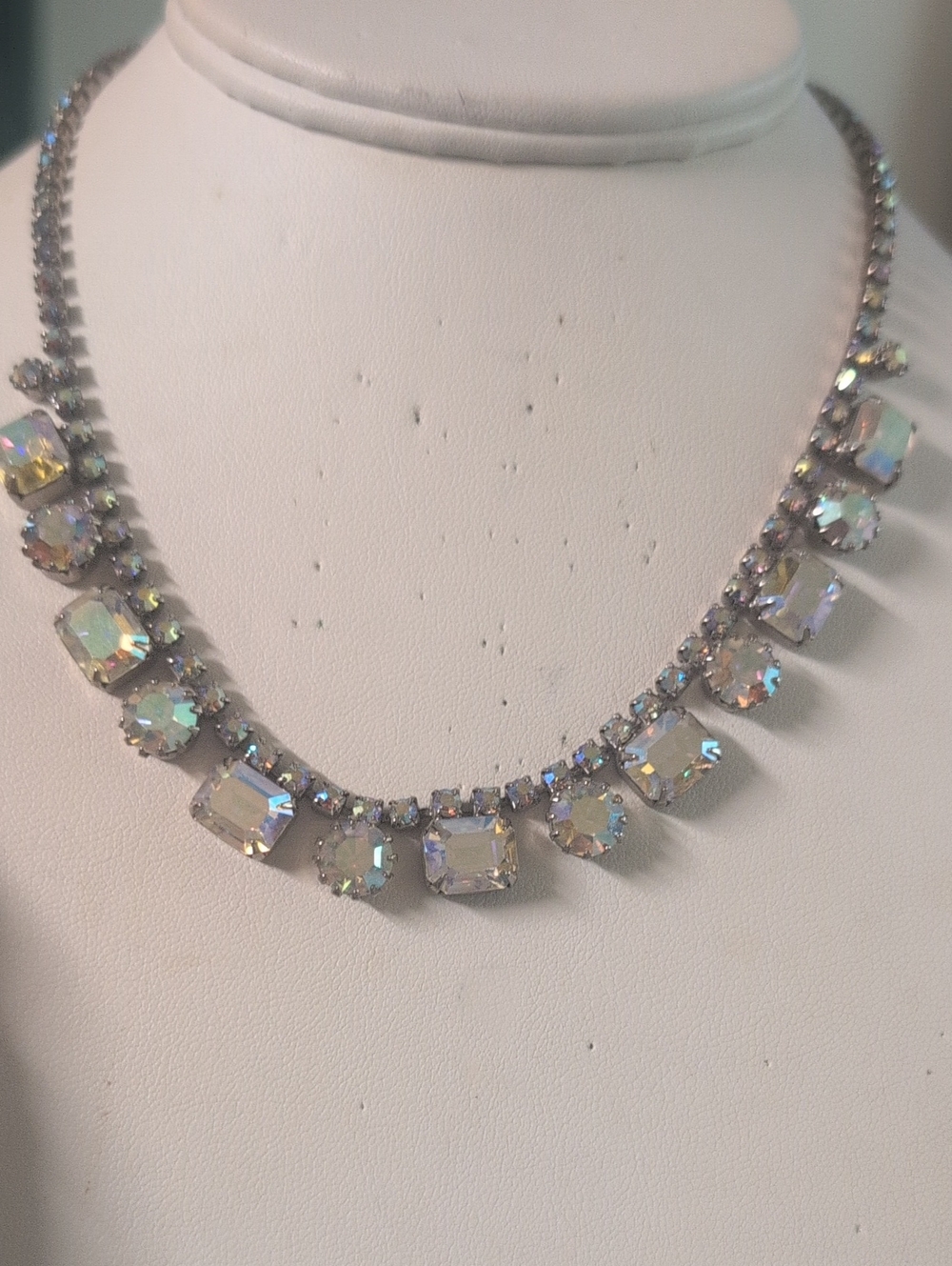 VTG Weiss Crystal Aurora Rhinestone Necklace - Women Jewelry